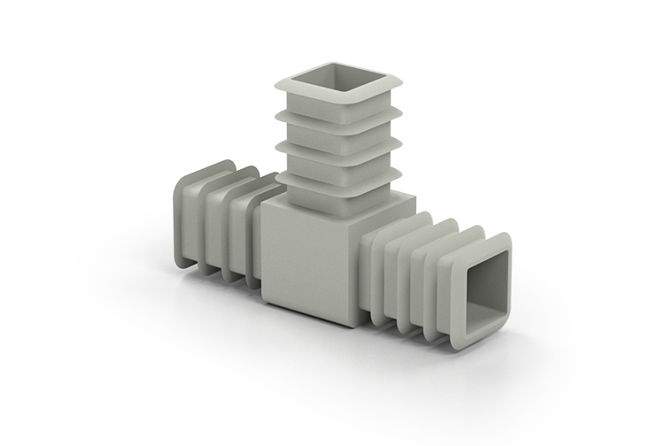 1" Square tubing T connector
